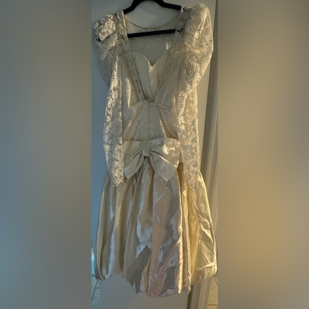 Vintage wedding dress! Worn for a bachelorette party.